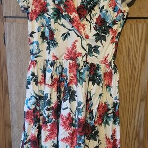 Pinup Courture Dress with Red and Blue Accents